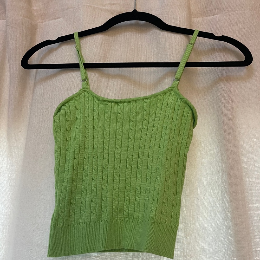 Superdown green crop top